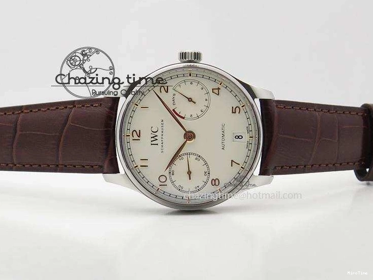 MIROTIME 0706 MoistureWicking Portuguese Real PR IW500704 ZF 1:1 Best Edition On Brown Leather Strap A52010 V 7311